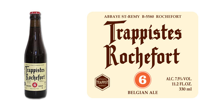 Trappistes Rochefort 6 belga sör